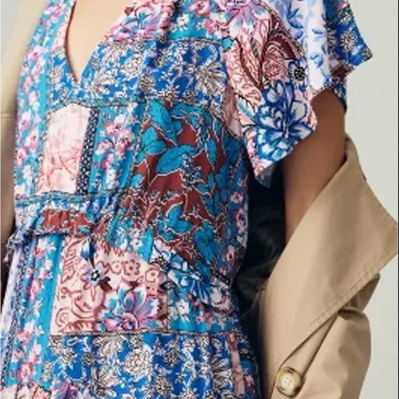 Anthropologie Robin Tiered Mini Dress Size 1X EUC - Picture 6 of 13